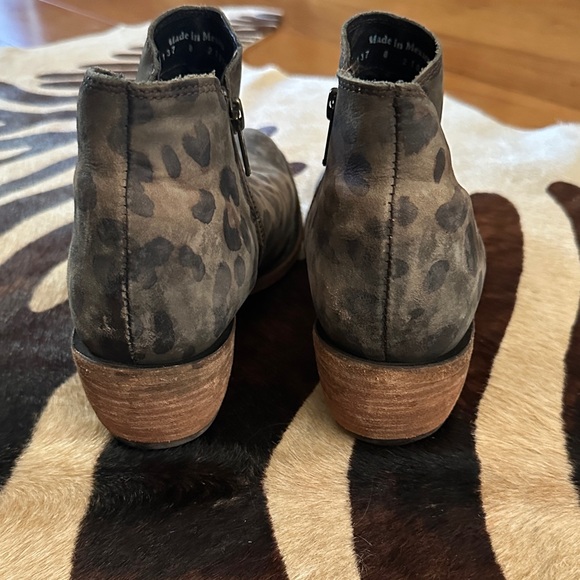 Liberty Black Leopard Print Ankle Boots size 8 - Picture 5 of 7